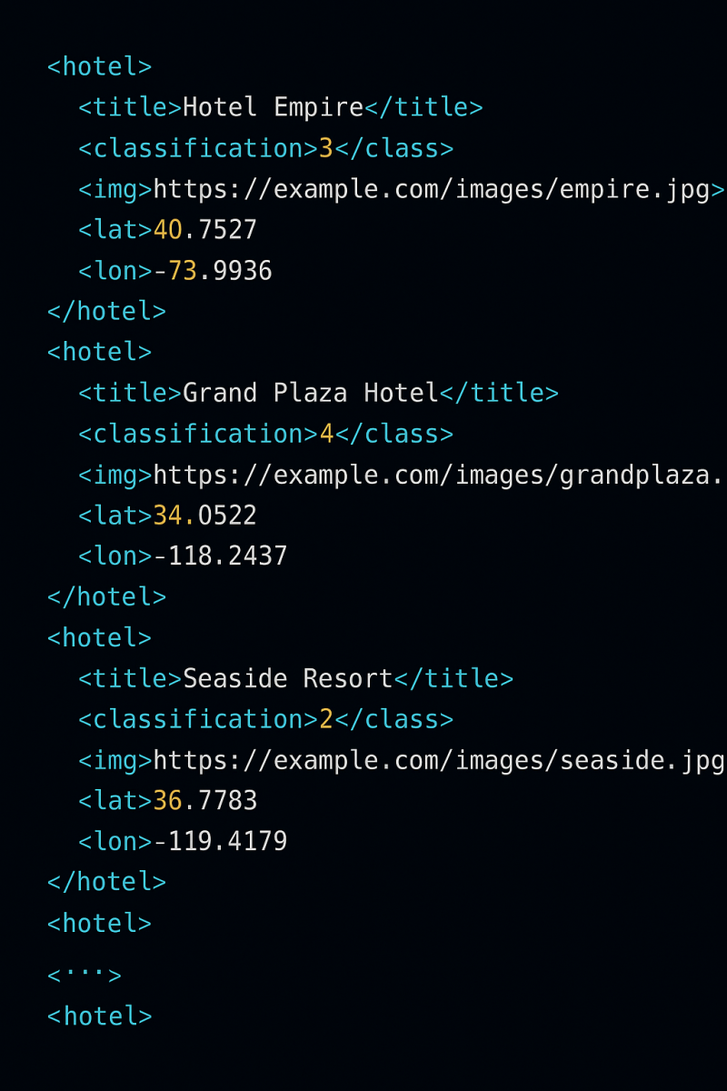 XML structure